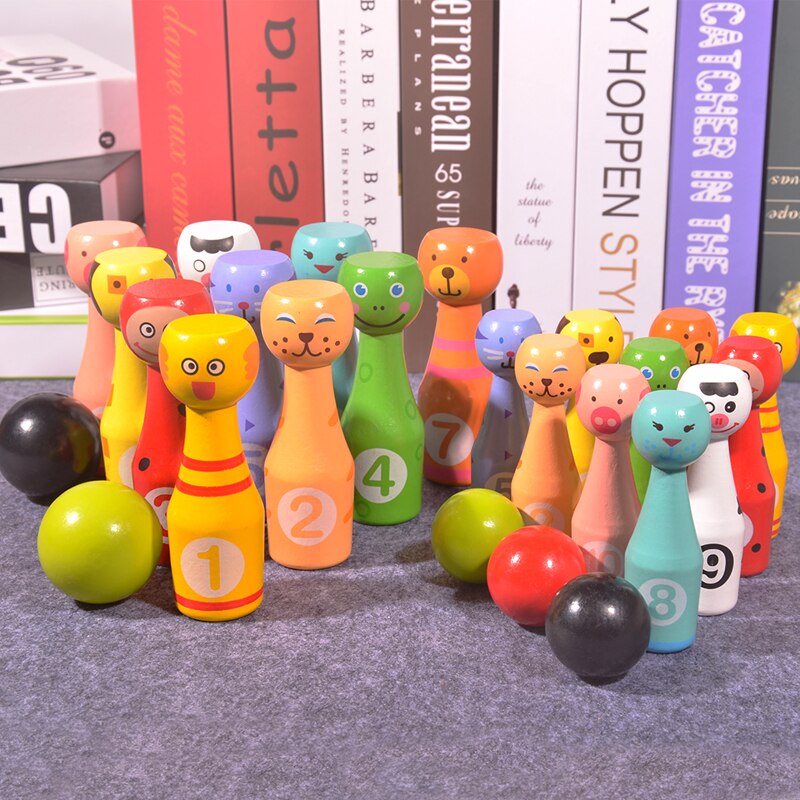 Home Sport Bowling Speelgoed Houten Kinderen Kleuterschool Indoor Kit Mini Tafelblad Jongen Grappige Ability Ontwikkelen Puzzel Speelgoed AA5BB