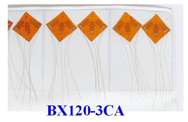 10PCS/Lot Foil resistance strain gauge three-dimesional rosette gauge Normal temperature strain gauge BX120-3CA