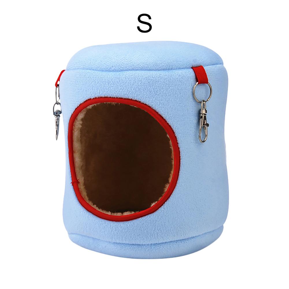 Hamaca para hámster cálida de algodón de felpa, hamaca para hámster, hamaca colgante para casa, Hurón, ardilla de juguete, jaulas de invierno para mascotas, color rosa, azul, 4 tamaños