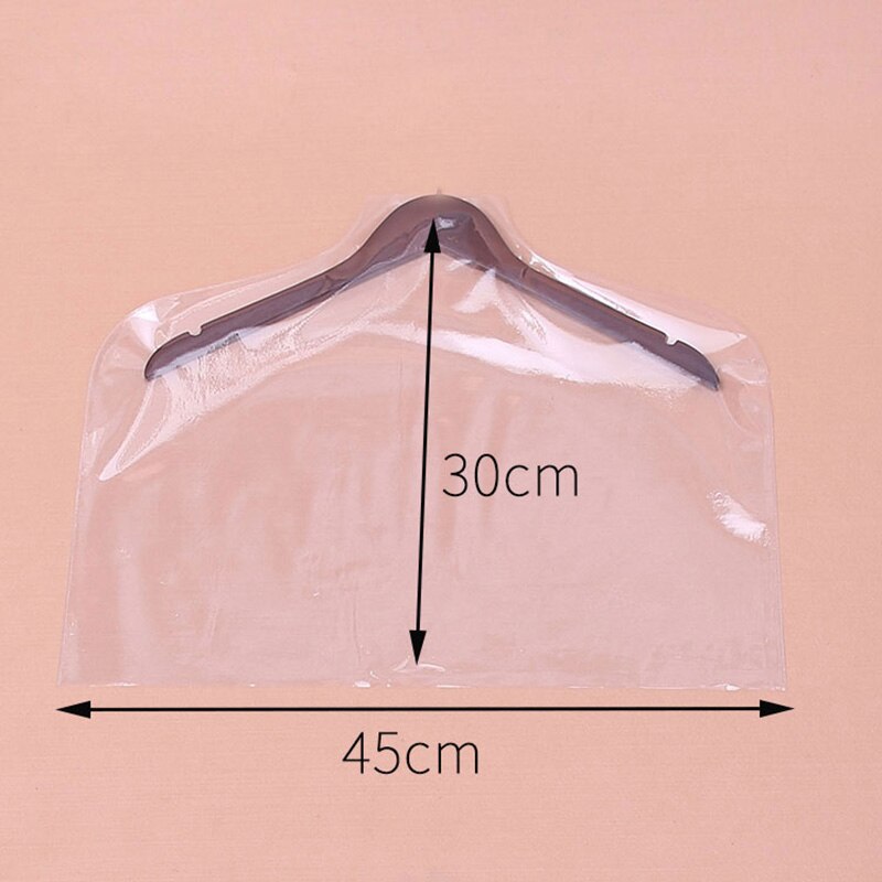 10pcs Clear PVC Covers for Clothes Garment Coat Jacket Shirt Suit Dust Moisture Proof Protection Bag: 45x30cm