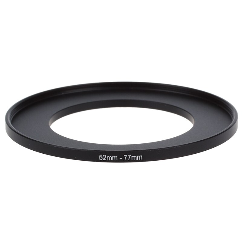 RISE-2Pcs Camera Lens Filter Step Up Ring Adapter Zwart-49Mm-77Mm &amp; 52Mm-77mm