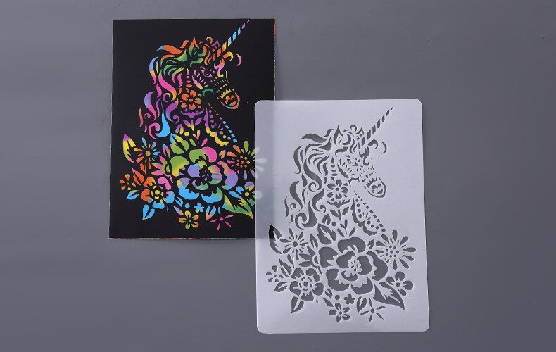 A4 29 * 21cm animal DIY stencil wall painting scra... – Grandado