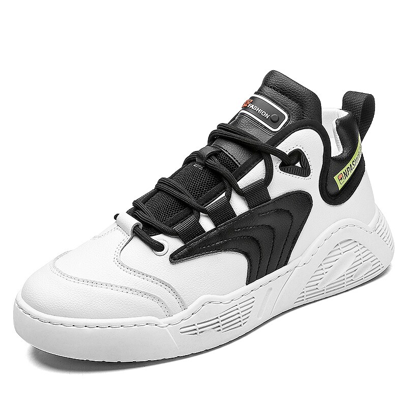 High Top Comfortable Breathable Hard-Wearing Trend Mens Sneakers Summer Air Mesh Breathable Wedges Sneakers For Men: White / 7.5