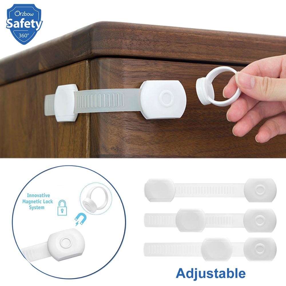 Magnetic Child Lock Children Protection Adjustable Baby Safety Lock Cabinet Door Lock Kids Drawer Security 10 locks+2 keys