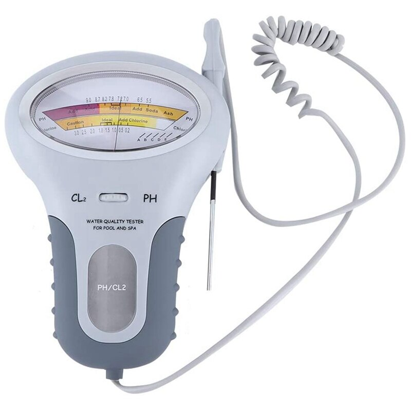 Draagbare 2In 1 Water Ph CL2 Chloor Tester Level Meter Voor Zwembad Spa Tubs