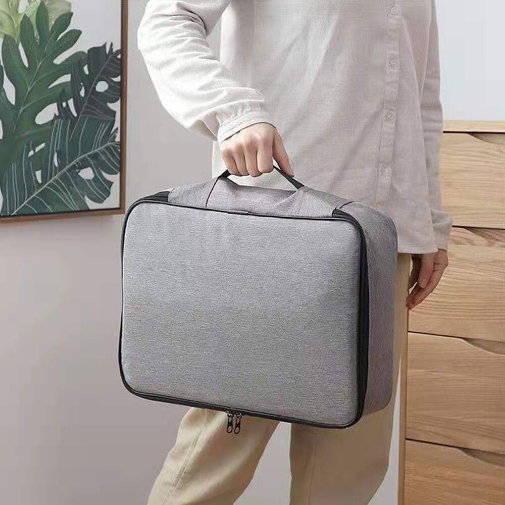Sac de voyage pour documents d'affaires, sac de rangement étanche pour certificats d'antithèse, grand sac à main de bureau multicouche, pour hommes femmes XA27C