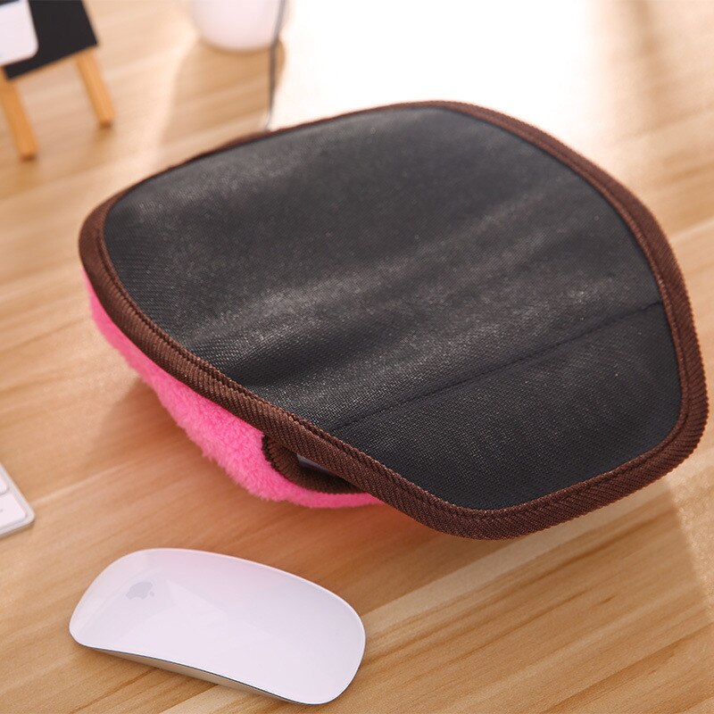 Tapis de souris chauffant USB 5V, en tissu doux en peluche pour ordinateur portable, chauffant pour femmes, de bureau, tapis d&#39;hiver, directe