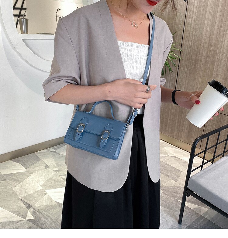 Mini sacs à bandoulière en cuir PU pour femmes, Mini sacs à couleur frappée, petits sacs à main carrés à rabat, sac pour dames, pochette fourre-tout