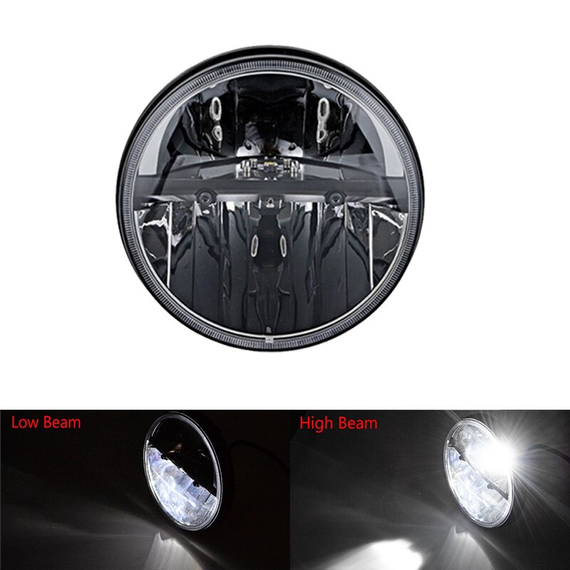 Motorcycle 7 inch LED Headlight for Harley Touring Ultra Classic Electra Street Glide Road King Yamaha Motorcycle Headlamp: Type Q