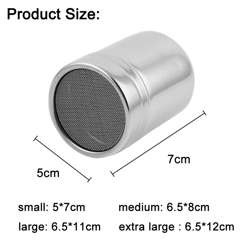 Sitko robić posypywania czekoladą pokrywka ze stali nierdzewnej lukier cukier mąka kakao w proszku przesiewacz robić kawy narzędzie robić gotowania BV789