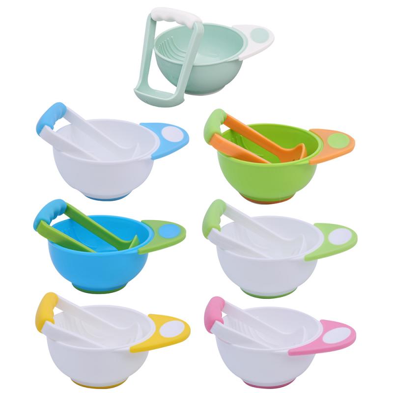 Baby Food Grinding Bowl Set Feeding Food Bowl Fruit Food Press Machine Safety Processor Baby Food Mills Tools