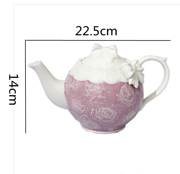 Europese Stijl Kant Servies Theepot Theekopje Dessert Kopjes En Schoteltjes Hartvormige Strik Plaat Keuken Decoratie Ornamenten: A-1PCS