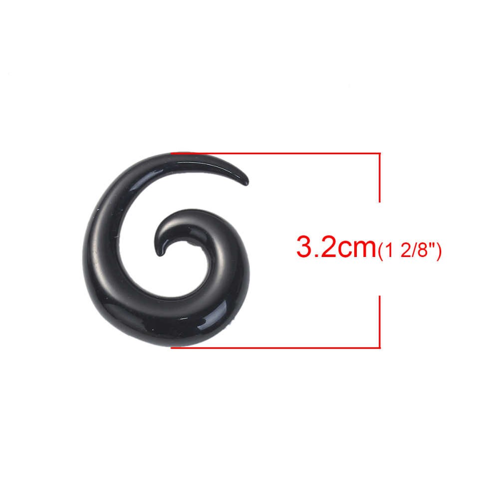 DoreenBeads Acrylic Spiral Taper Tunnel Ear Stretcher Plugs Expanders Men Body Jewelry Tragus Ear Plugs, 1 PC: 8mm