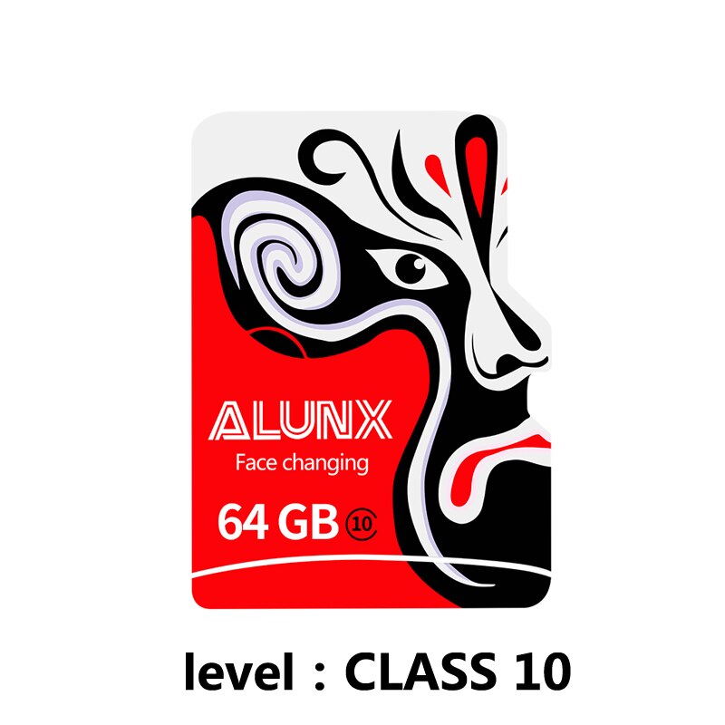 ALUNX micro sd 128gb karta pamięci 32GB 64GB 256GB SDXC SDHC 80M klasy 10-U1 U3 V10 4K Microsd Flash karta TF prezent adapter: CLASS10-64G