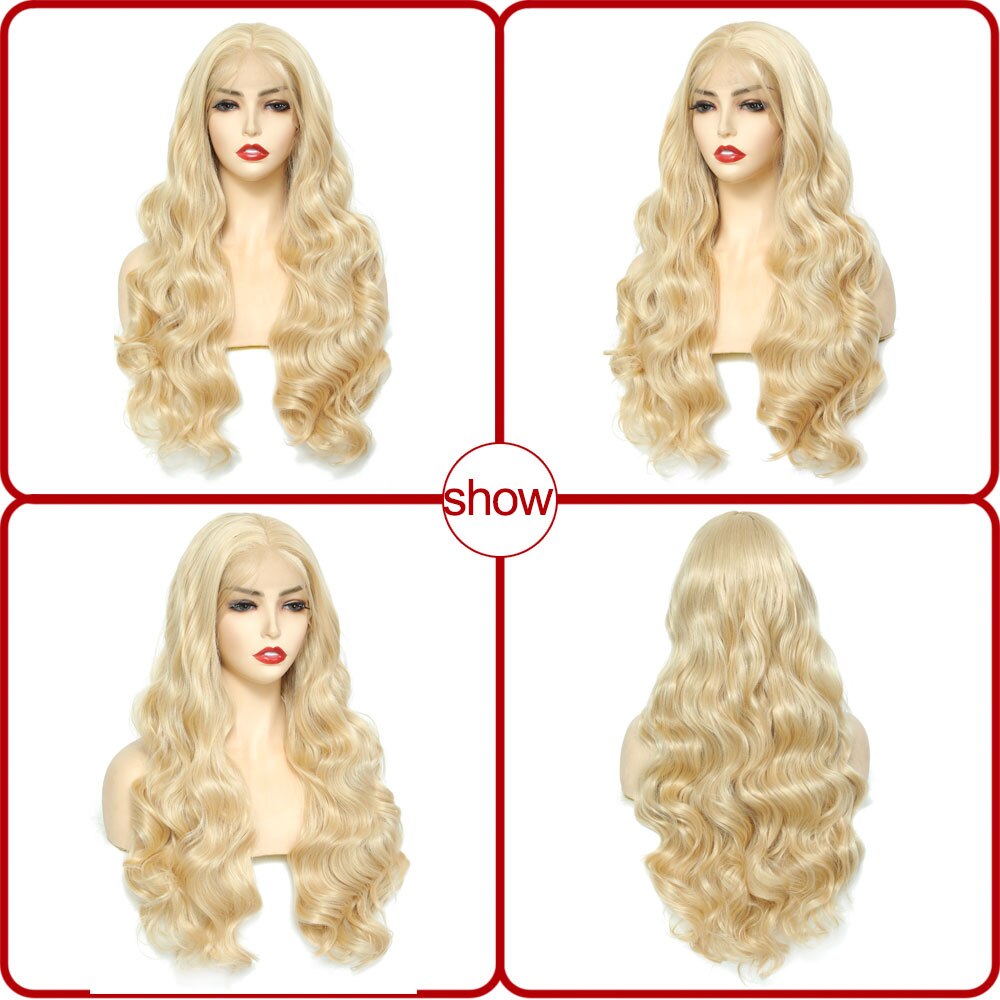 Peluca sintética ondulada con malla Frontal para mujer, cabellera sintética con malla Frontal, color rubio, naranja, jengibre, resalte Burg, Cosplay, 613