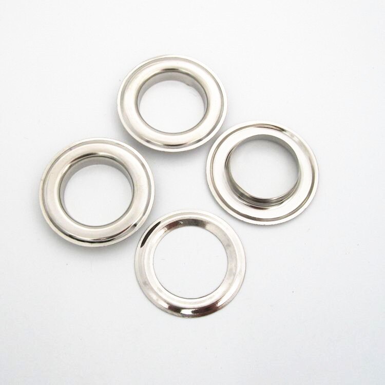 50 set järn stora runda 20mm silver/guld öljetter med 12mm hål med brickor för klädsel eller scrapbooking
