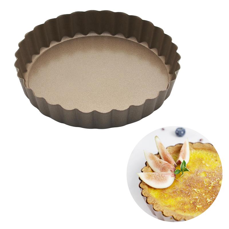Cake Pan Non-Stick Pie Pizza Pan Molds Cake Round Mould Removable Bottom 5 Inch Mini Tart Pans Bakeware: Gold