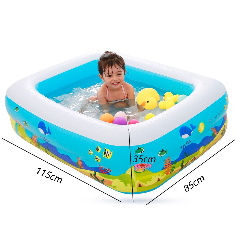Grote Baby Opblaasbaar Zwembad Kind Zwembad Vierkante Vouwen Opblaasbaar Zwembaden: 002