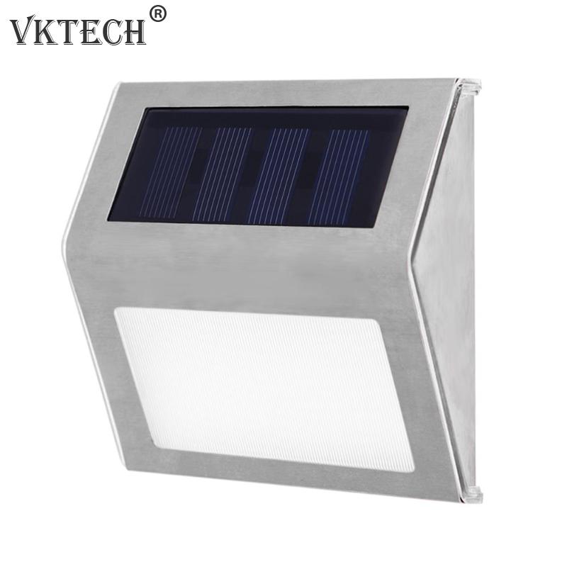 Rustfrit stål 3 led solar trappelys udendørs havegang gadelampe væglampe led solar lys udendørs belysning 1/2/3/4 stk.