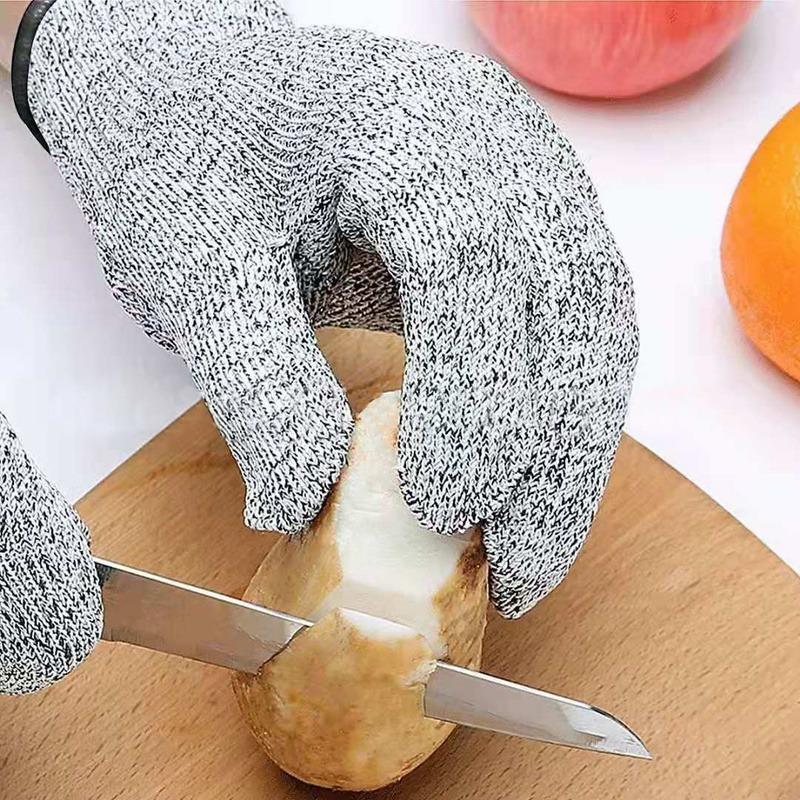Guantes resistentes a cortes de grado 5, protección de seguridad para corte de vidrio HPPE resistente a los arañazos para jardineros, guantes de corte para construcción