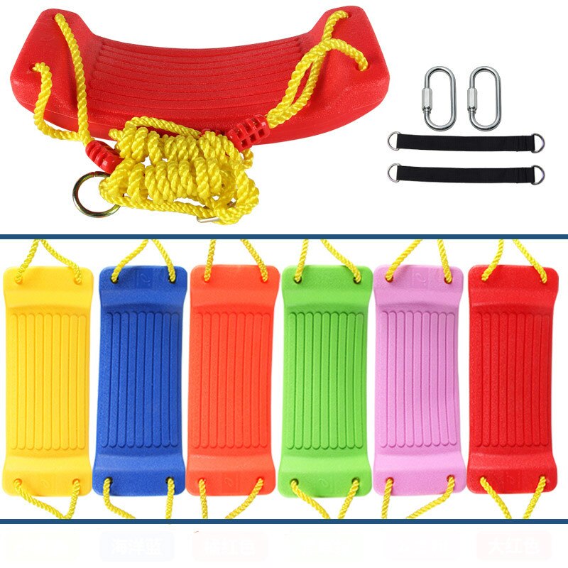 Barngunga utomhus hem inomhus babygunga gunga djärv färg rep böjd tallrik stor sektion för barnfödelsedag: Default Title