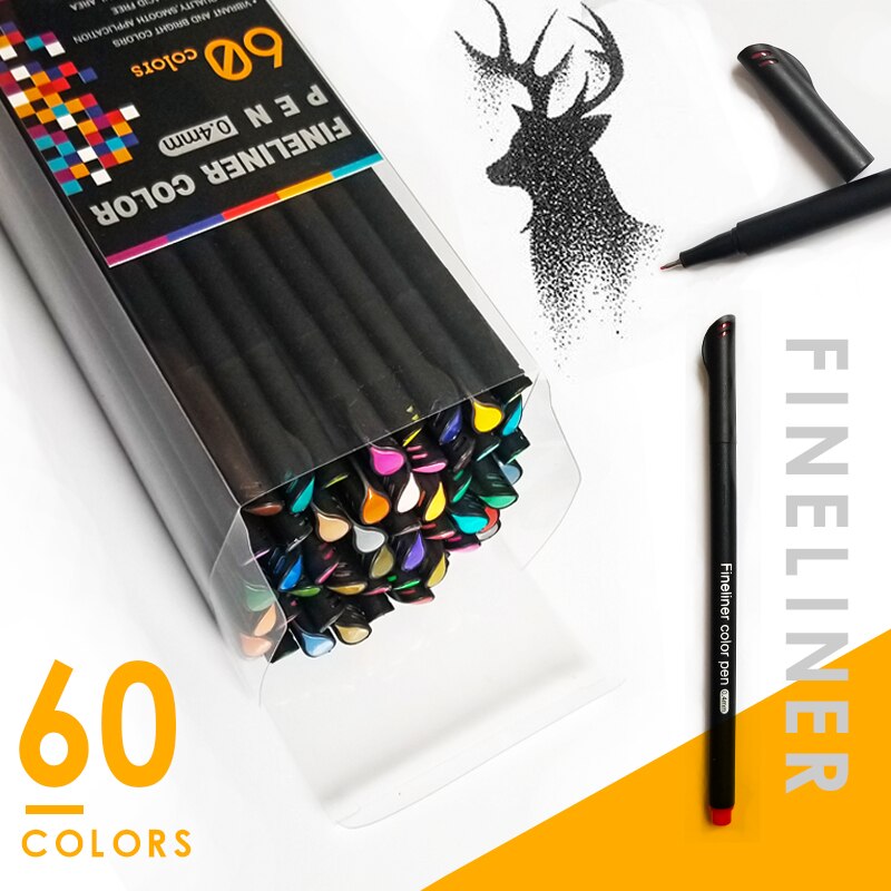 100 farver journal planner markør penne farvede fine spids kuglepenne fineliner pen til bullet journaling skrive skole kunst forsyninger