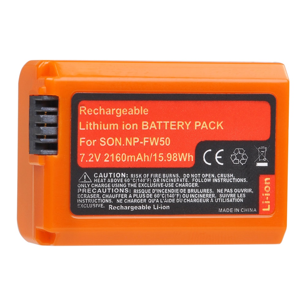 NP-FW50 Battery for Sony ZV-E10 ZVE10 Alpha a6500 a6300 a6000 a5000 a3000 NEX-3 a7R, USB Charger for NPFW50: RED