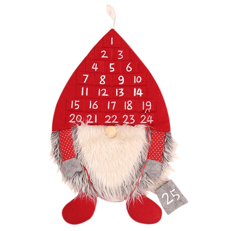 Julepynt til hjemmet jul tegneserie skov mennesker vægkalender adventskalendere julekalender vægvedhæng: Rød