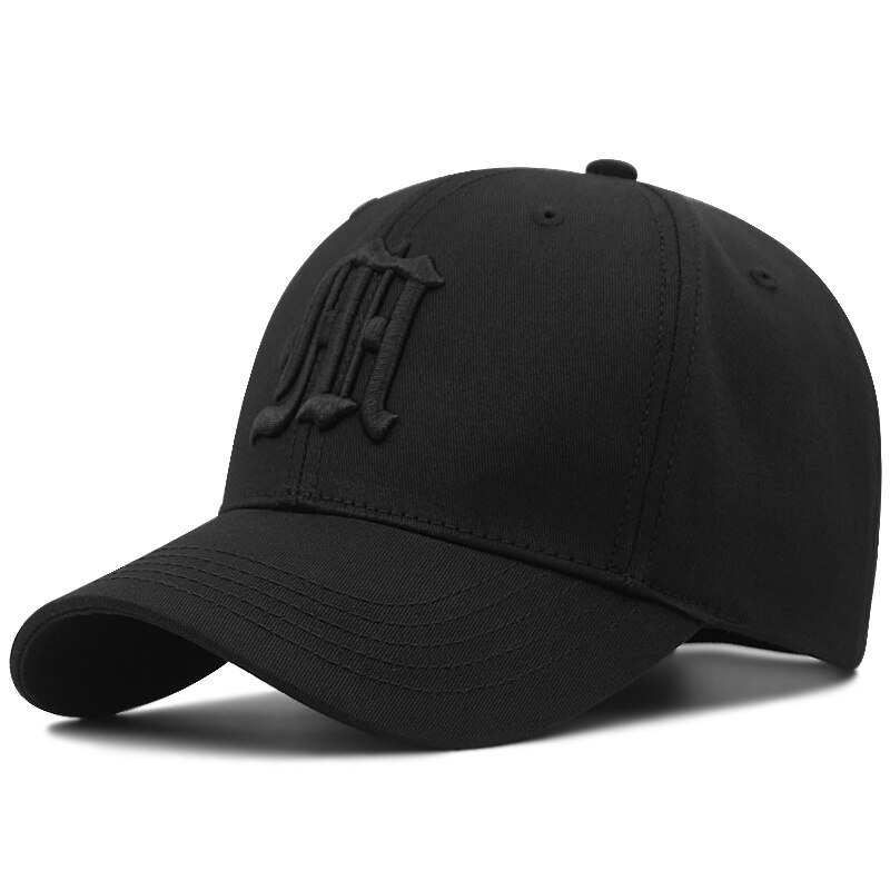 Big head Man Large Size Baseball Hats Four Seasons Outdoors Cotton Hard Top Snapback Hat Men Plus Size Sport Cap 56-60cm 60-65cm: Black black / 56-60cm