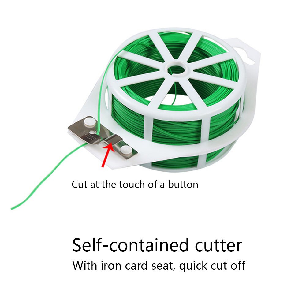 20M Green Gardening Vine Climbing Plants Cable Tie Lines Plant Brackets Grafting Fixer for Agricultural Greenhouse Supplies