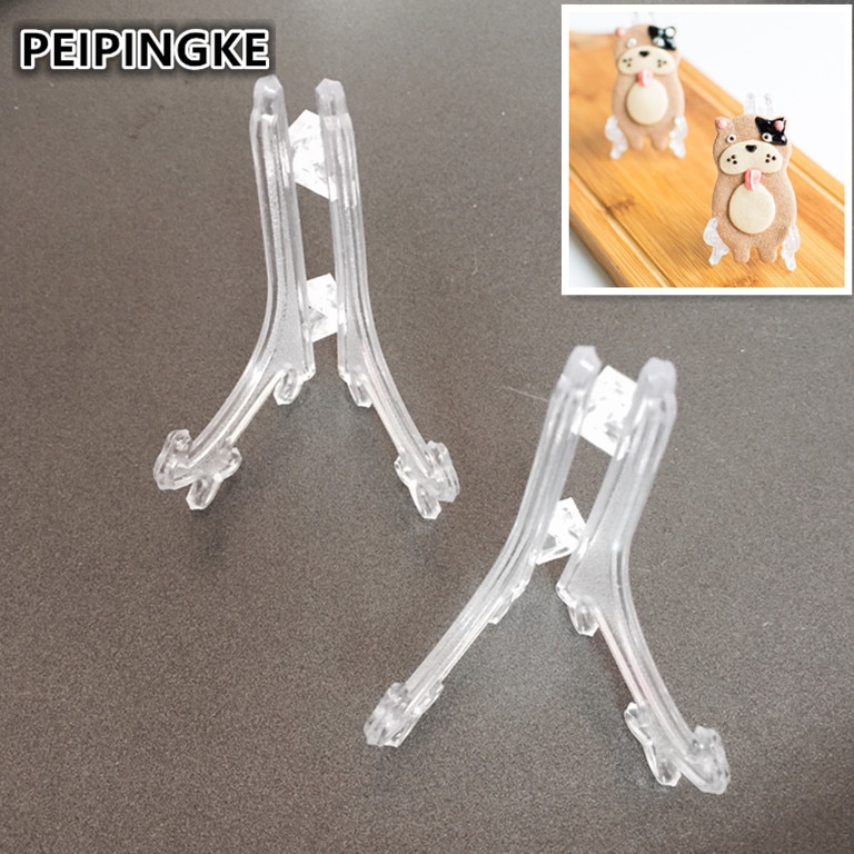 2pcs Mini Biscuits Display Shelf Foldable Plastic Crystal Dessert Stand Cookie Display Stand Biscuit Stand