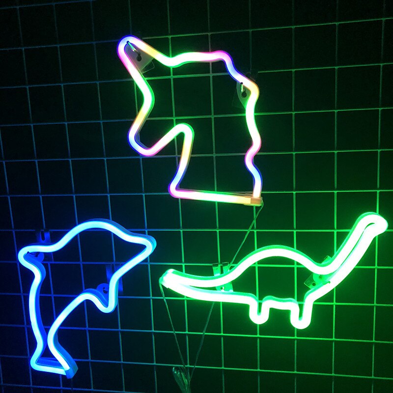Neonvalo juhlaseinään ripustettava led valokyltti näyteikkunaan taide seinä sisustus baari pubi koti värikäs neonlamppu usb powered