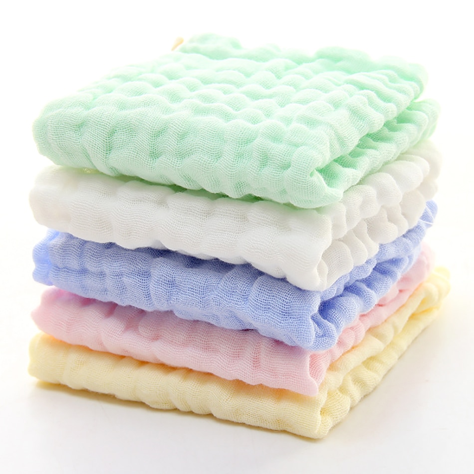 Kleine Handdoek 25*25 Zachte 100% Katoen Gaas Handdoek Verpleging Handdoek Baby Volwassenen En Kinderen Zakdoek Herbruikbare Alle leeftijden