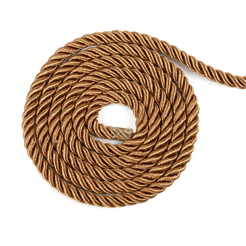 5mm 5/10YD Twisted Cord Rope Trim Craft Decorative Nylon Rope Handmade Cording for Sewing Crafts Upholstery Home Décor: 3mm / black