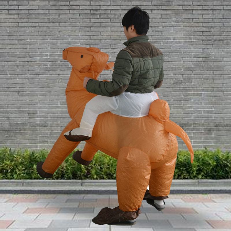 Camel Inflatable Suits Performance Costume Blow Up Outfit Adult Party Clothes Halloween Party Dress