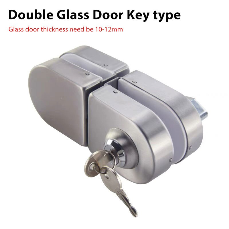 Glazen deurslot Cat voor glas 8-10 mm RVS geborsteld