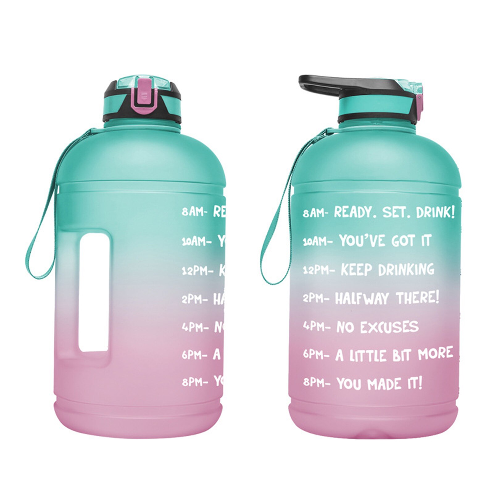 1 Gallon Water Fles 3.78L Met Stro Plastic Grote Capaciteit Gym Fitness Toerisme Bpa Gratis Sport Fles: 1