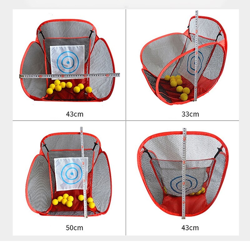 Golf bärbara hopfällbara nät set boll nät skärstång övning nät träningsredskap nät