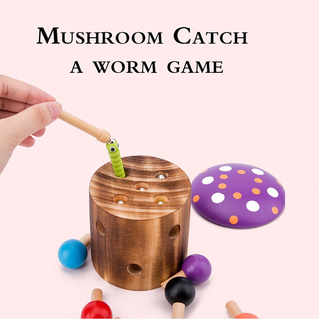 Educatief Baby Kids Houten Magnetic Catch Insect Zuigeling Intelligentie Speelgoed