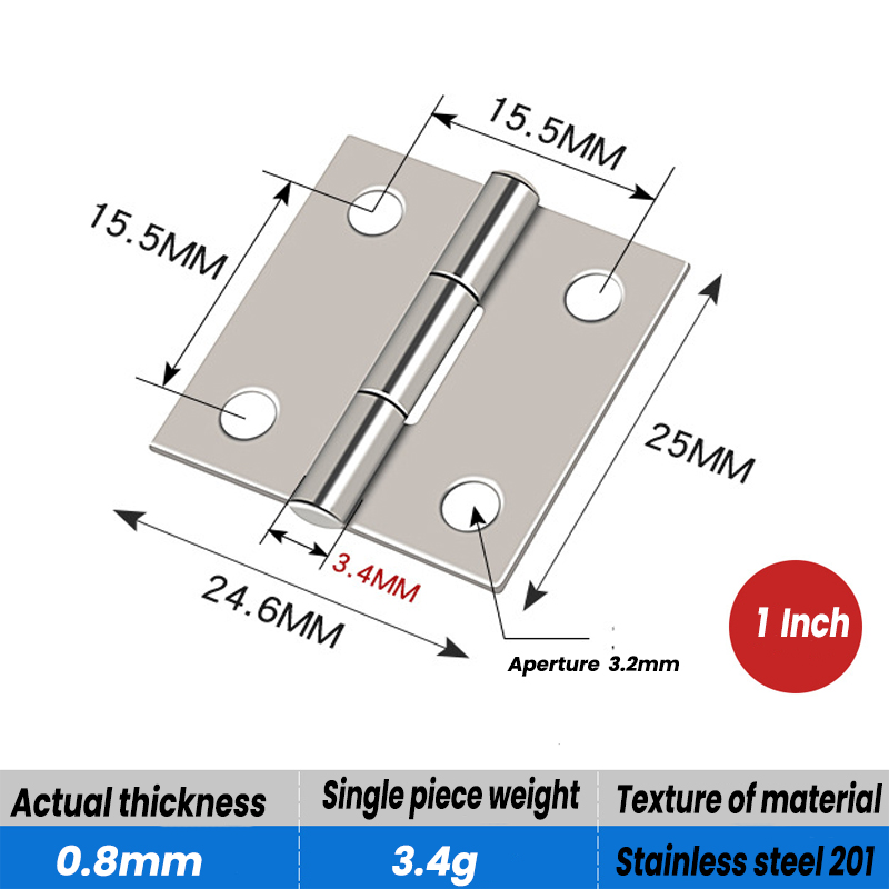 5 Stücke Edelstahl Scharniere Türverbinder Universal- Möbel Hause Edelstahl Scharnier Fenster Schrank Hardware- Zubehör: Bronze-