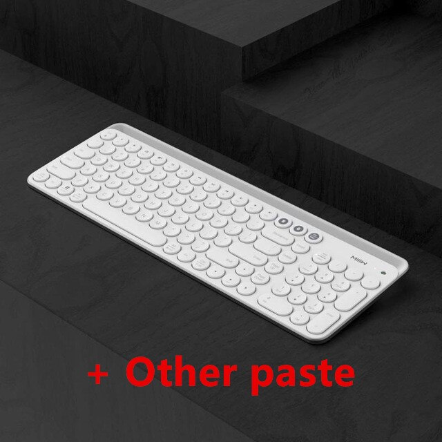 Original Xiaomi Miiiw Bluetooth Dual Mode Keyboard 104 Keys 2.4GHz Multi Compatible Wireless Portable for macbook Keyboard mini: White--Other Paste