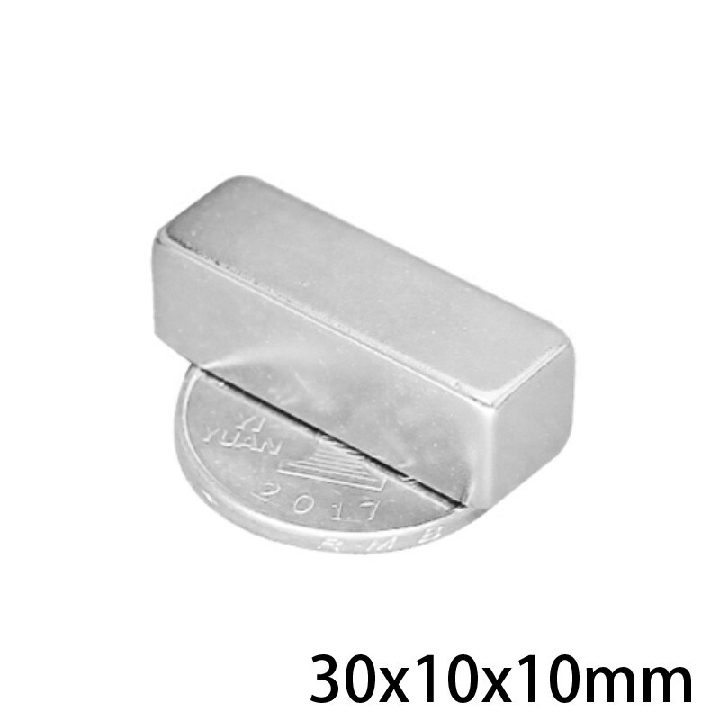 10 ~ 60PCS 30x10x10 Super Sterke Vel Zeldzame Aarde Magneet 30x10x10mm Blok Rechthoekige Neodymium Magneten N35 Magneet 30*10*10mm