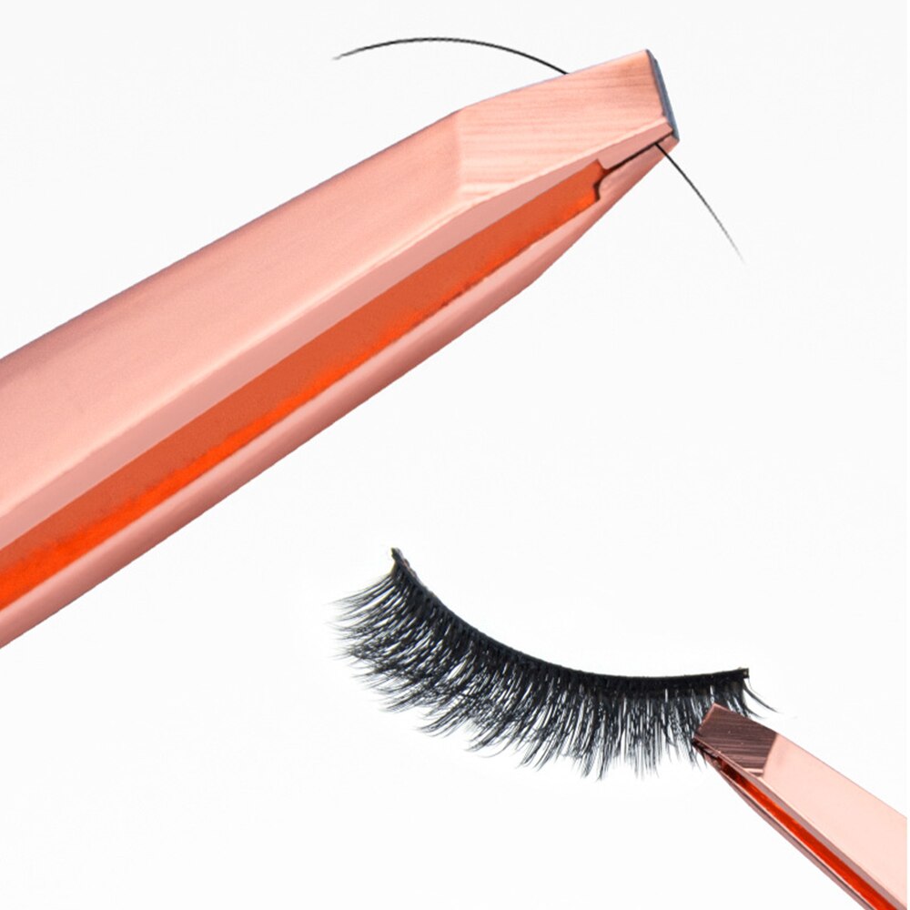 1PC Eyebrow Tweezers Eyelash Extension Sticker Volume Tweezers Bulk Accessories Stainless Steel Lash Tweezer Makeup Tools