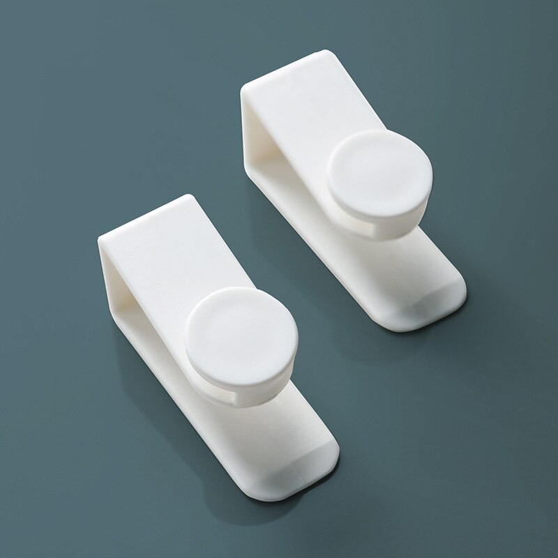 2Pcs Nahtlose Tragbaren Schrank Tür Haken für Haus Küche Badezimmer Kostenloser Stanzen Haken Multi-Funktionale Japanischen Stil