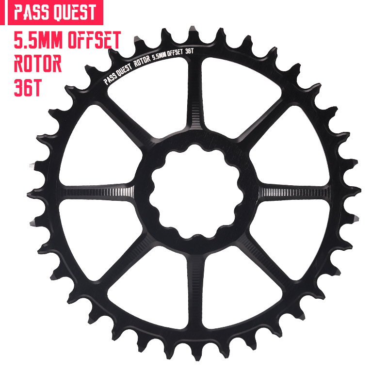 Pass Quest 5.5Mm Offset Kettingblad Crank Rotor Speciale Kettingblad Positieve En Negatieve Tanden Kan Niet Chain Eagle: Round 36T