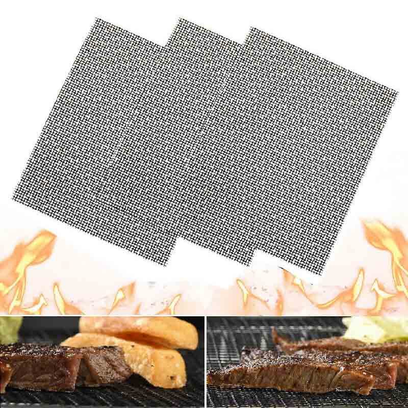 High BBQ Mesh Grill Mat Non Stick Grilling Mat for Outdoor Picnic Camping UEJ