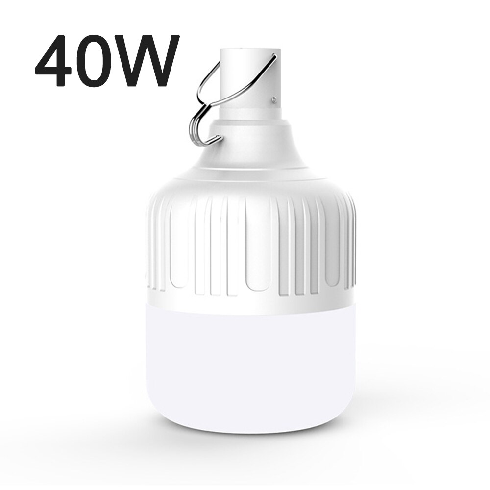 Led campinglampe usb genopladelig nødnatmarked 5 model campinglys til udendørs vandreture transportabelt teltlys: 40w