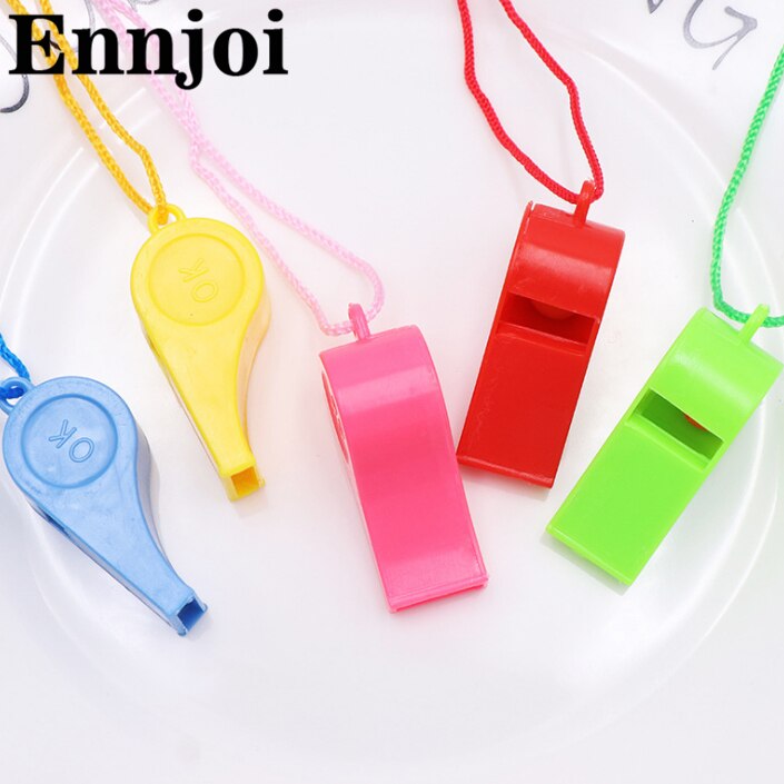 10 teile/paket Bunte Kunststoff Pfeifen Kinder Spielzeug Für Outdoor Sicherheit Harmlos Hohe Dezibel Knistern Lebensrettende Pfeife