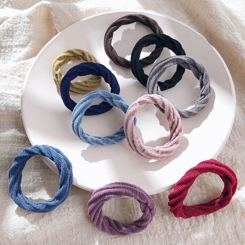 100 pcs/lot kids hair rope Hair Accessories Scrunchy Elastic Hair Bands Girls decorations Headbands Rubber Band