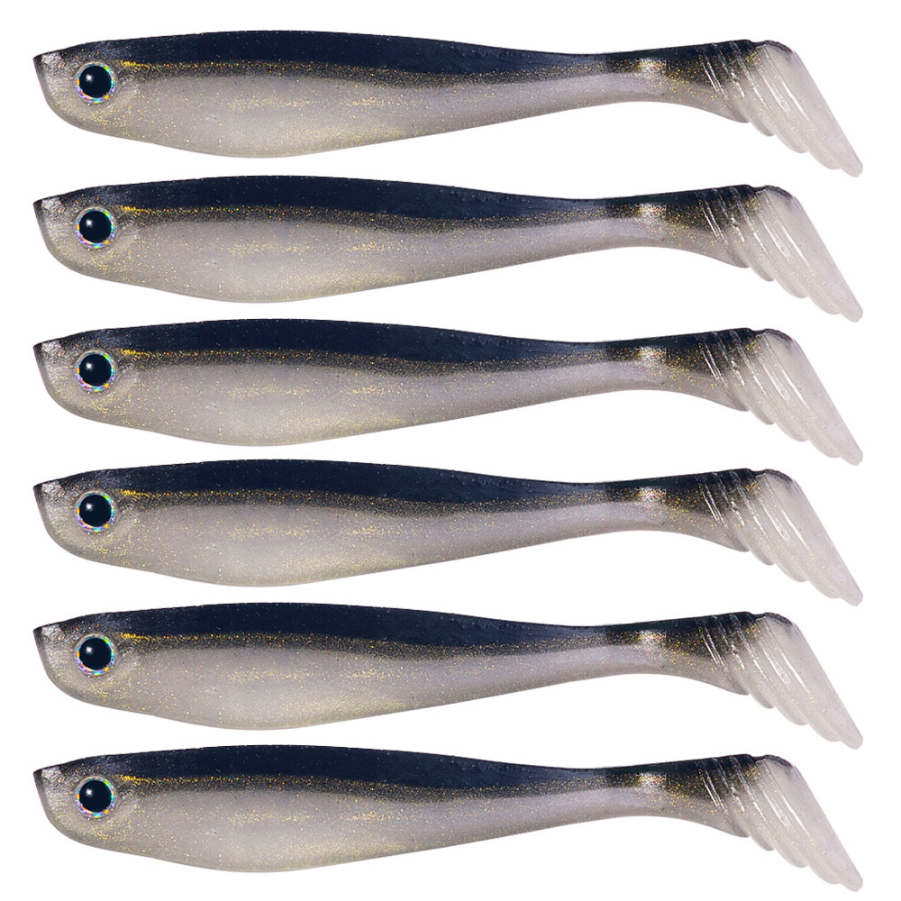 Newup depredador gomas señuelos blandos pesca en el mar señuelo de pesca leurre shad cebo de silicona cola en T Wobblers cebo de pescado 10cm5g: Blanco
